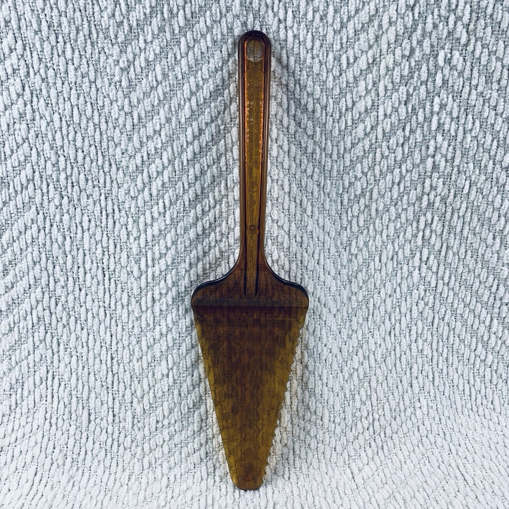 Vintage Ultratemp Amber Pie Cake Server #2119 Serrated‎ Robinson Knife Co USA